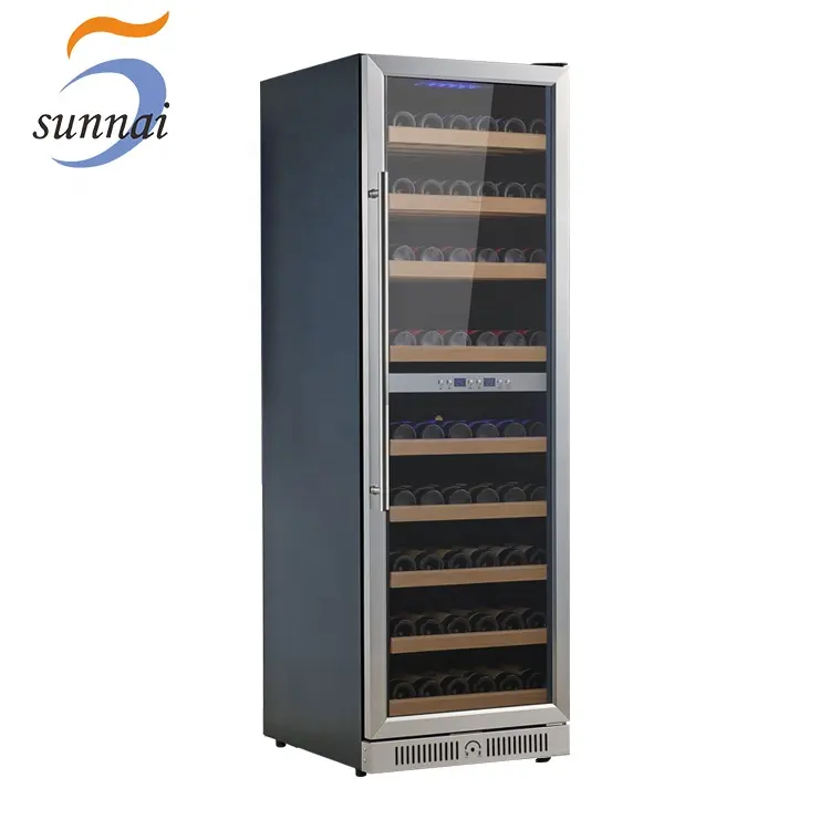 Manufacturer OEM ODM large professional compressor dual zone freestanding built in wine fridge