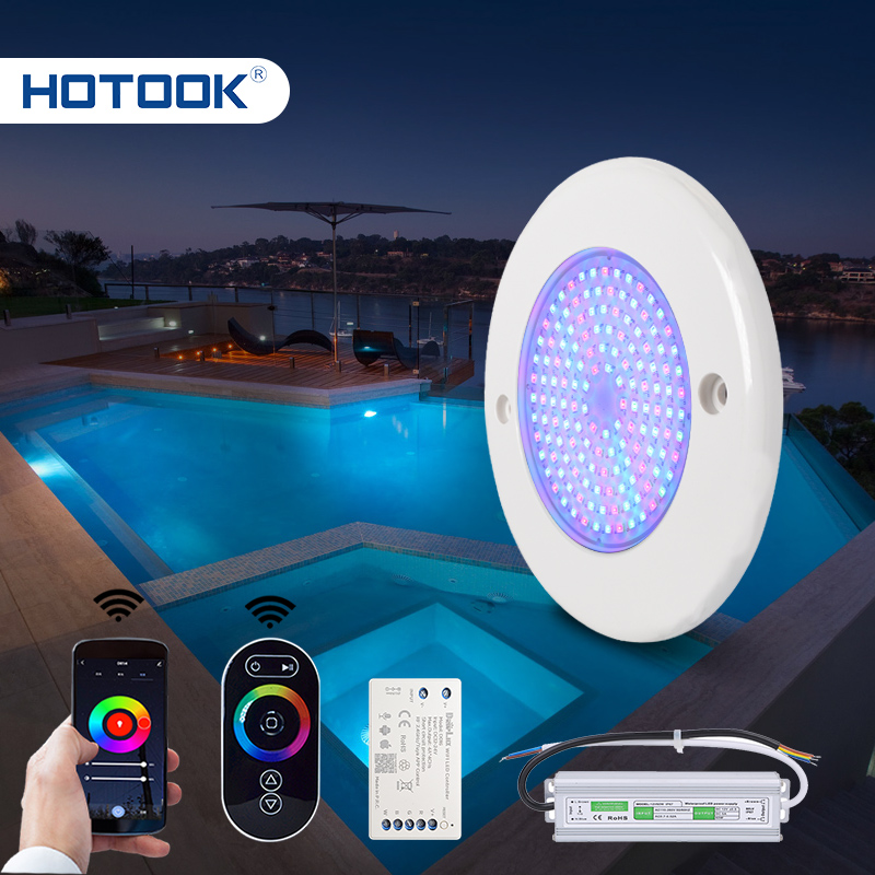 HOTOOK лакированная 7 мм с мультипокрытием (RGB) море Led морские светильники для Smart App Wi-Fi контролируется настенная лампа для бассейнов