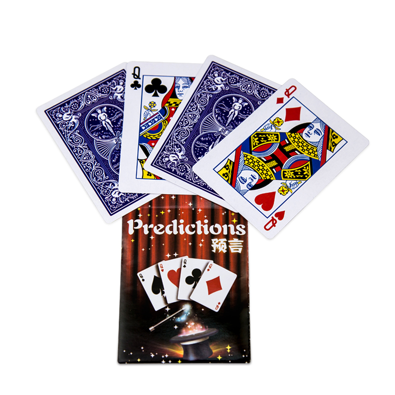 Parade of the Queens Explained Magic Tricks Card 4Q Prediction Magic Magician Close Up Illusion Gimmick Props Toys For Children