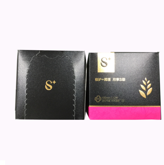 boxed sanitary pad hermetically sealed package more hygienic for ladies