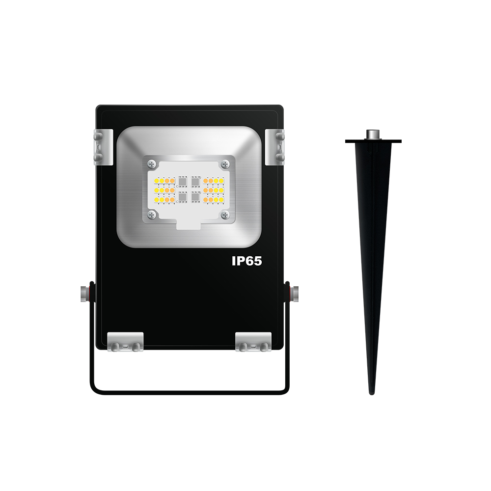 Outdoor Garden 10w LED Floodlight IP65 Waterproof Zigbee PRO RGB+CCT AC/DC 12V With 1.5m cable Voice APP Control
