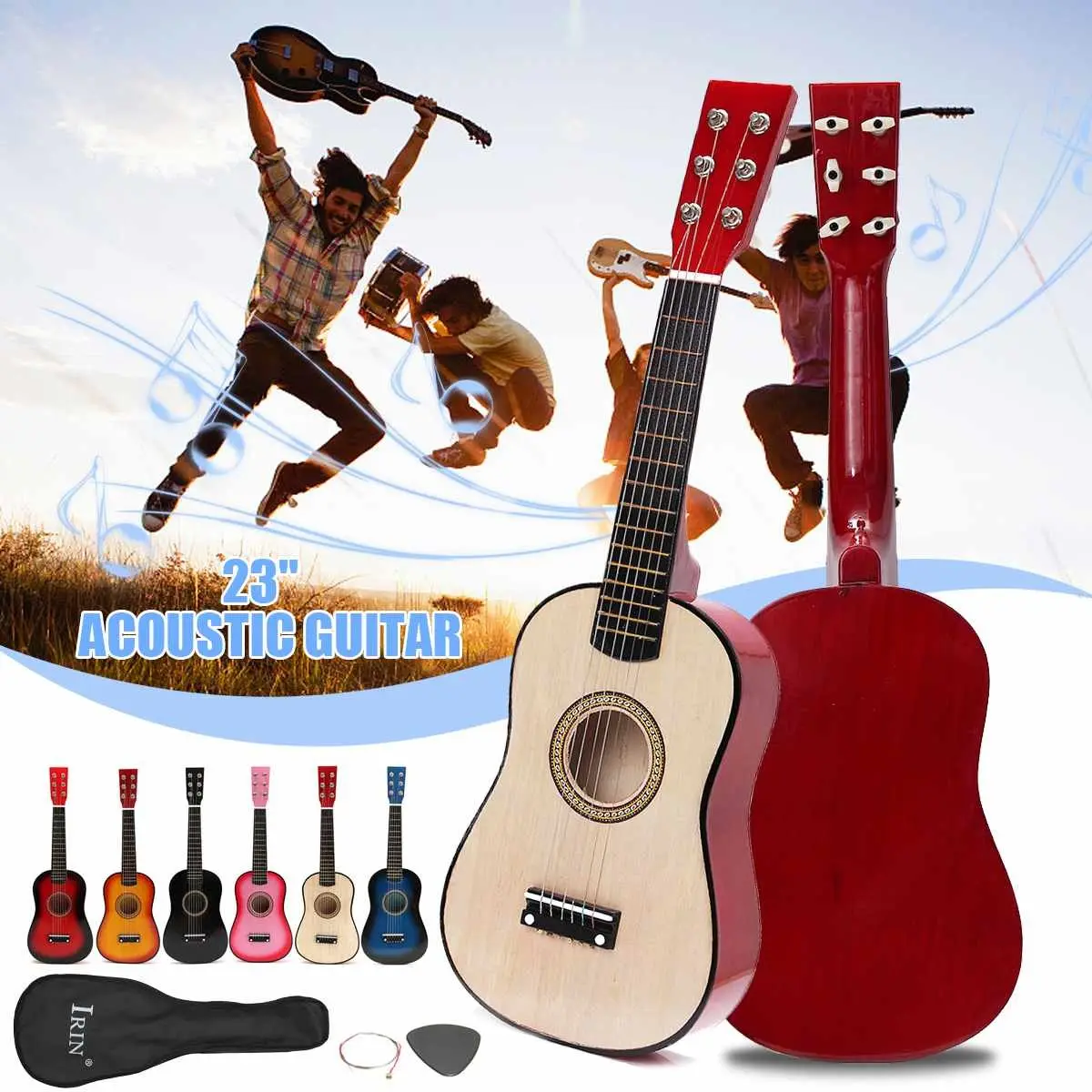 Seasonings & Condiments 23" Beginners Practice Acoustic Children Basswood 6 String Ukulele Guitar Musical Instrument For Basic