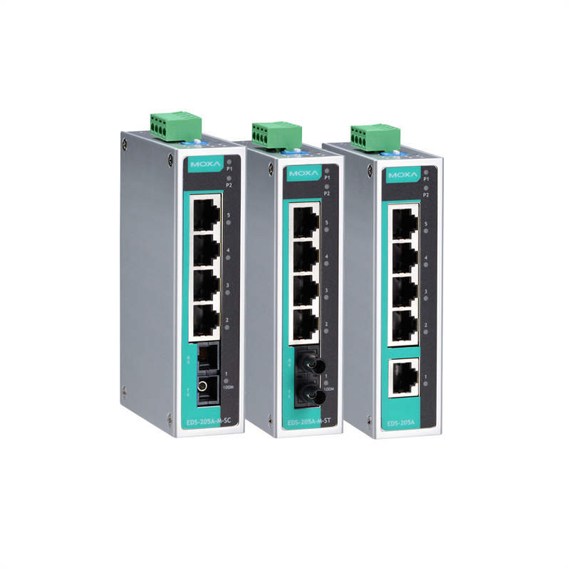 100% оригинальный новый мокса EDS-205A Ethernet-коммутатор для тяжелых промышленных условий