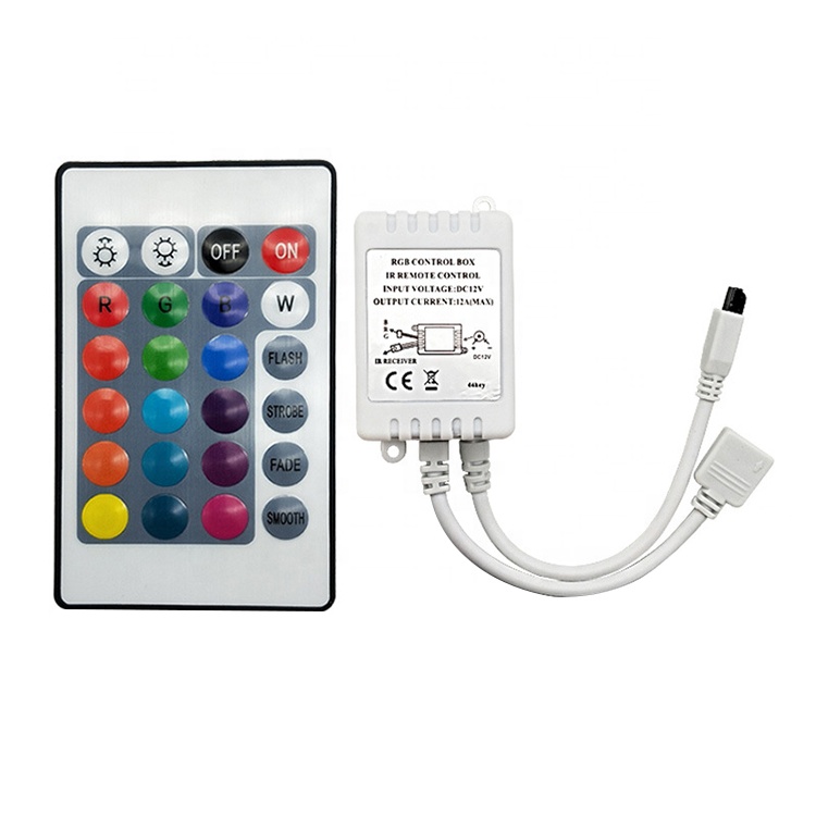 24-клавишный RGB цветной Интеллектуальный светодиодный rgb 5050 2835 smd ИК-контроллер светодиодный ИК-контроллер с регулировкой полосы света