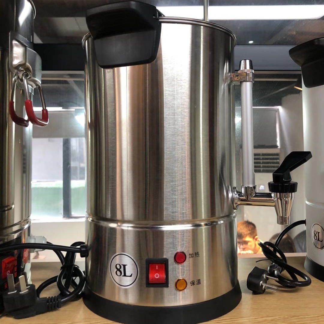 8L Coffee electric barrel 304 double-layer stainless steel commercial water boiler heat preservation milk tea urn bucket