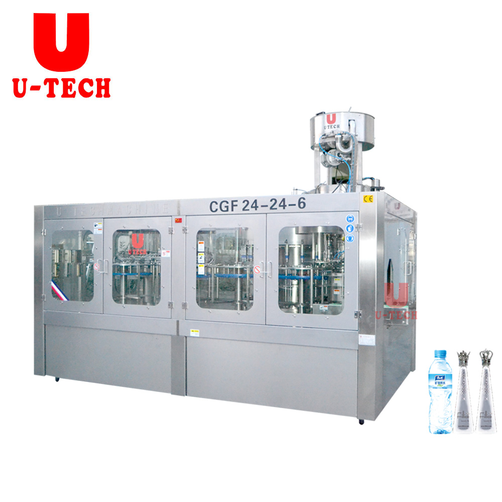 Small scale coconut bottle water 500ml label printing and processing machine production line automatic