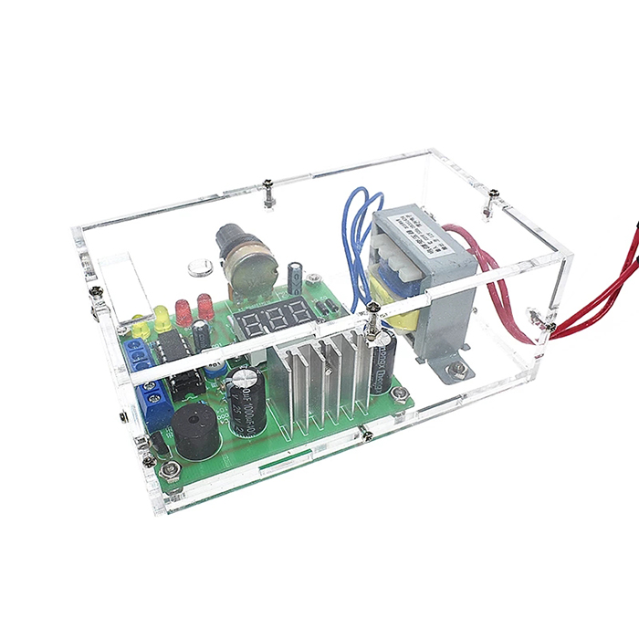 EU DIY LM317 Adjustable Voltage 220V output 1.25V-12V Power Supply Board Learning DIY Kit With Case