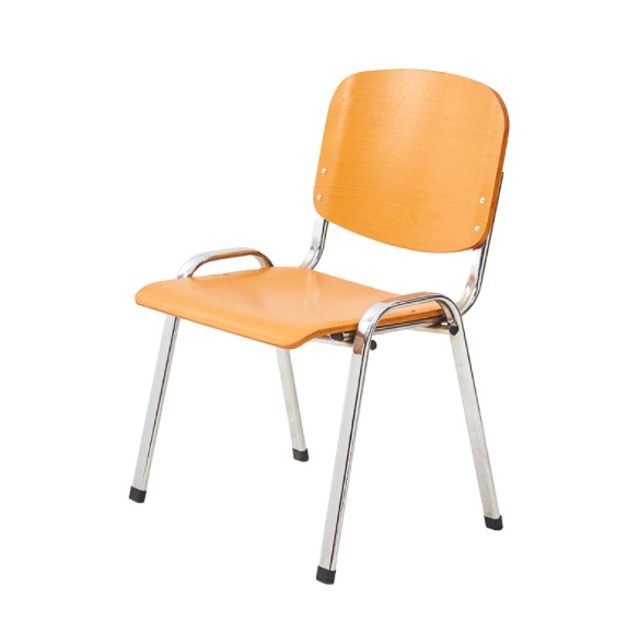 high quality comfortable wood seat metal frame student chair