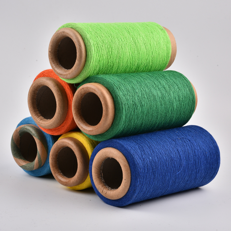 Multi-colored 4S recycled cotton crochet yarn/hammock yarn for knitting and weaving