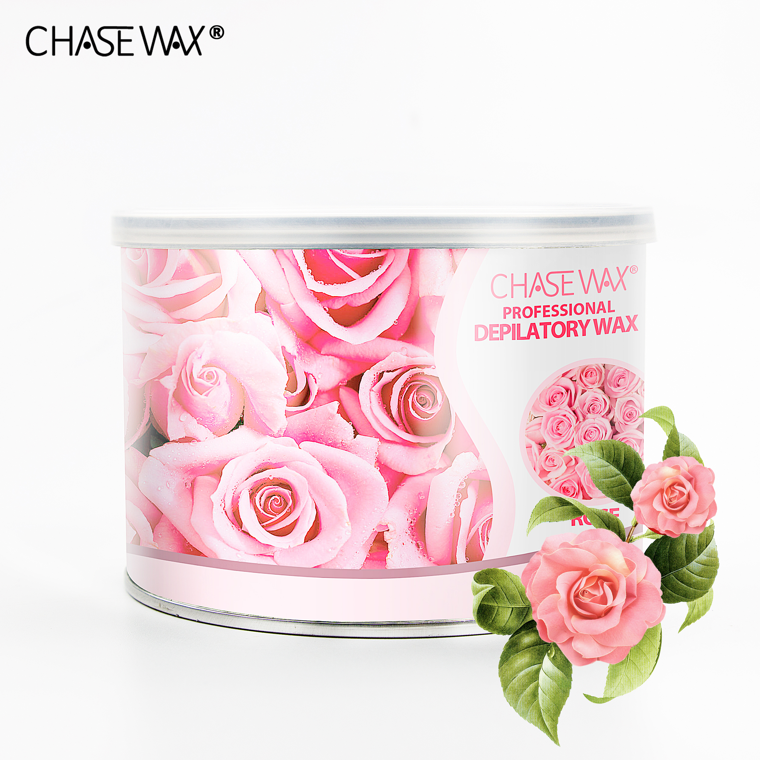 Private Label 14oz Rose Pink Soft Wax Painless Hair Removal Wax For Body Waxing