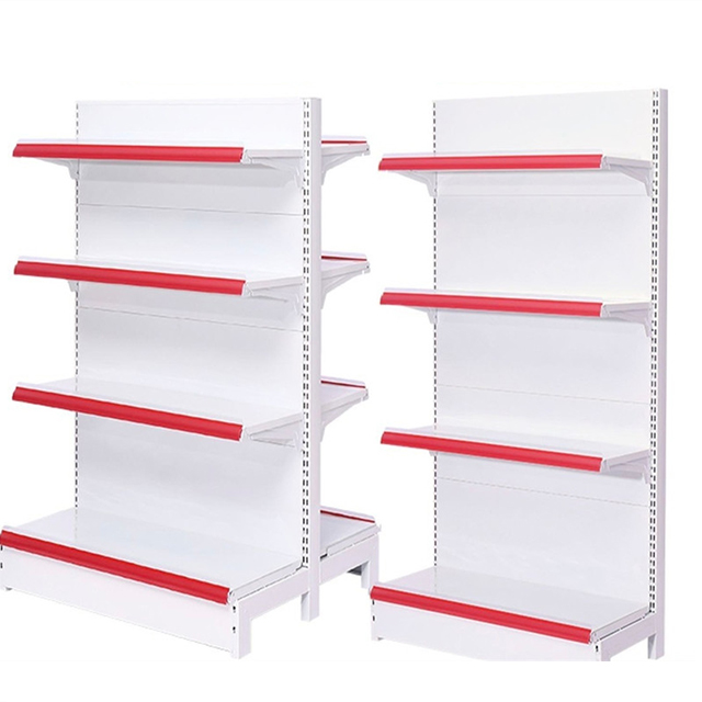 Heavy Duty Supermarket Shelf White Color Multi Layer Shop Racks And Shelves For General Store