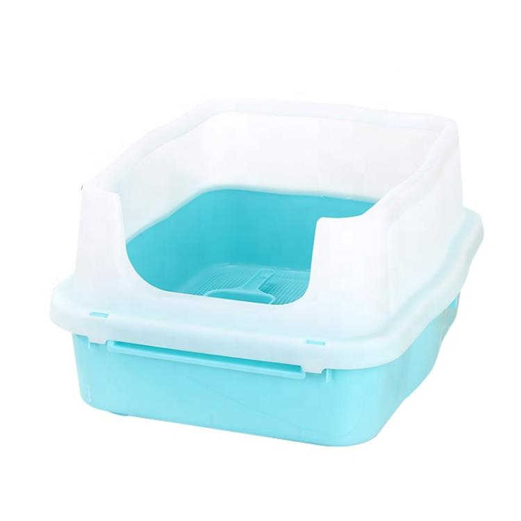 High Quality Fully Enclosed Big Size Cat Toilet Cat Litter Box Promotional Plastic Cat Toilet Box for Small Animals