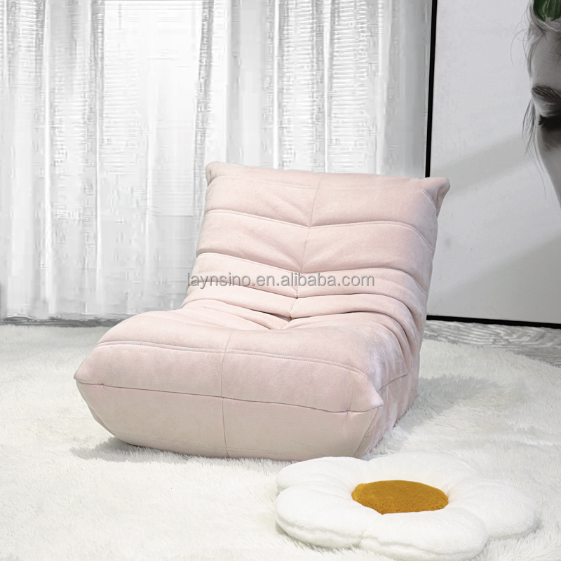 Modern Luxury Single Pink Fabric Small Sofa Chair Wholesale Floor Chair for Kids for Living Room Gym Use