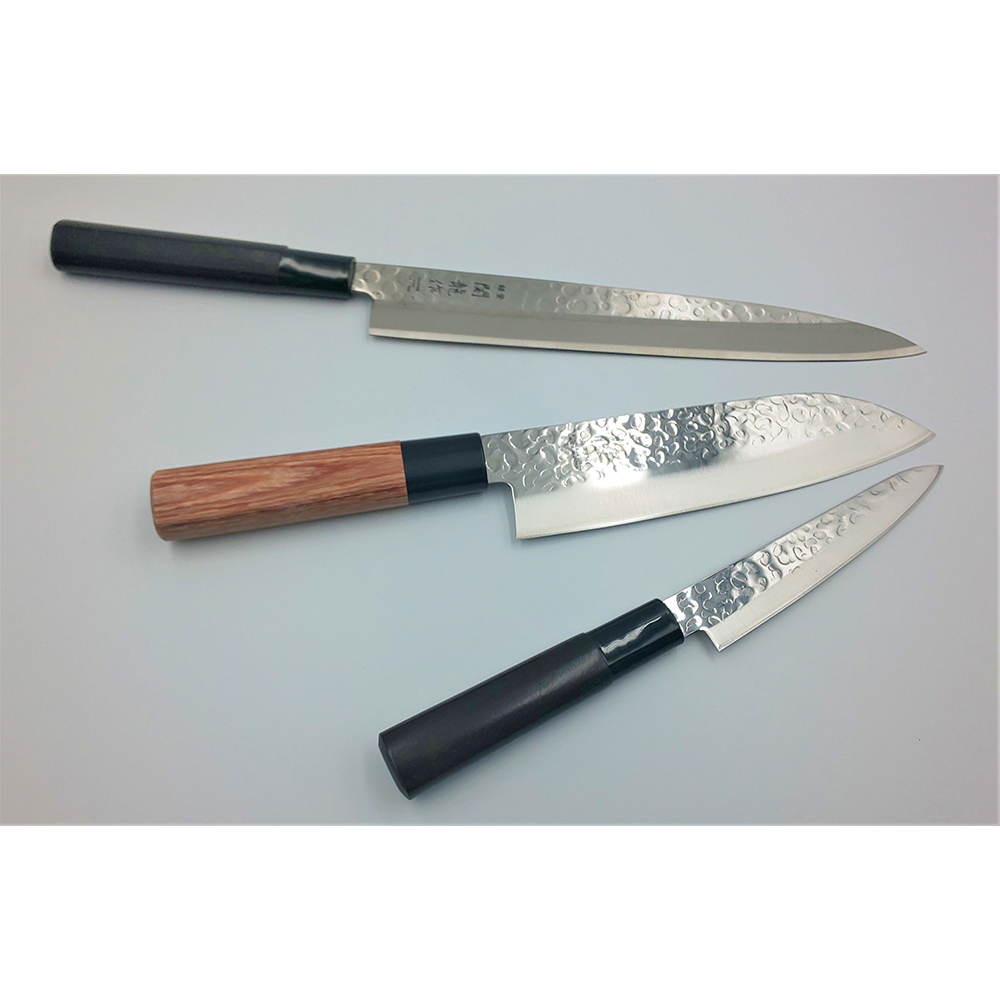 Japan custom chef kitchen knife with hammered texture series