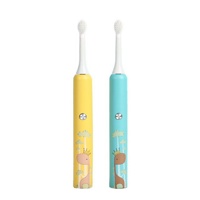 Aiwo Factory Direct Sale Waterproof Portable Rechargeable Cartoon Design Electric Sonic Automatic Toothbrush Set For Kids