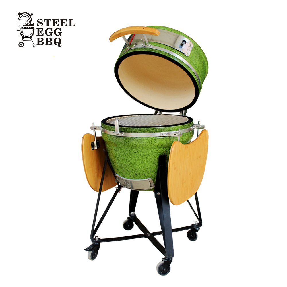 STEEL EGG BBQ Camping Wholesale Versatile Charcoal Barbecue Grill Kamado Pizza Oven Outdoor