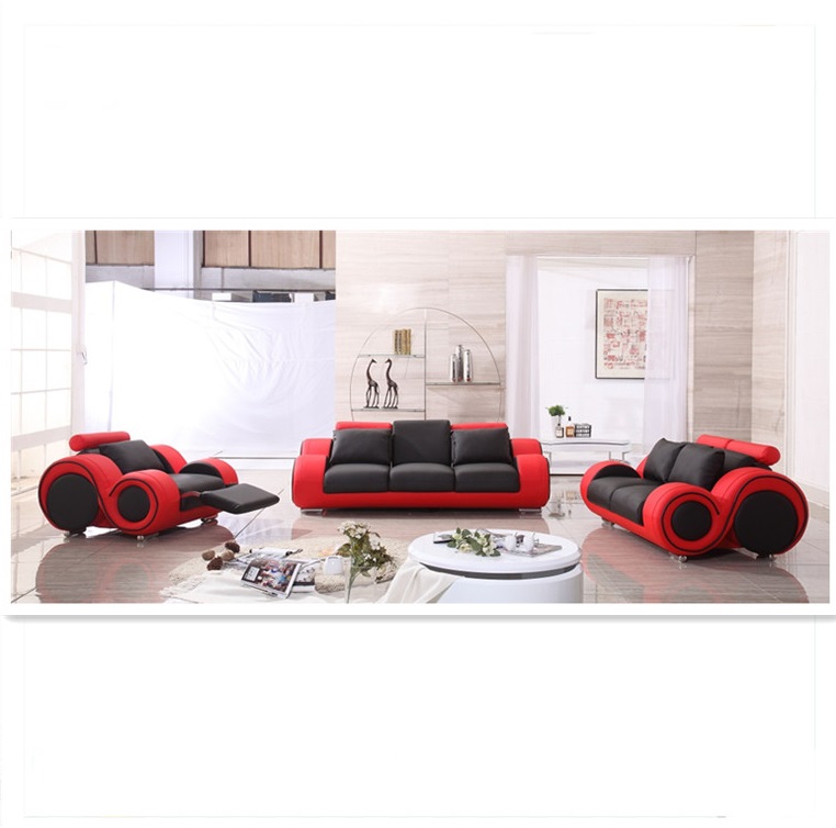 Modern leather recliner sectional leather sofa