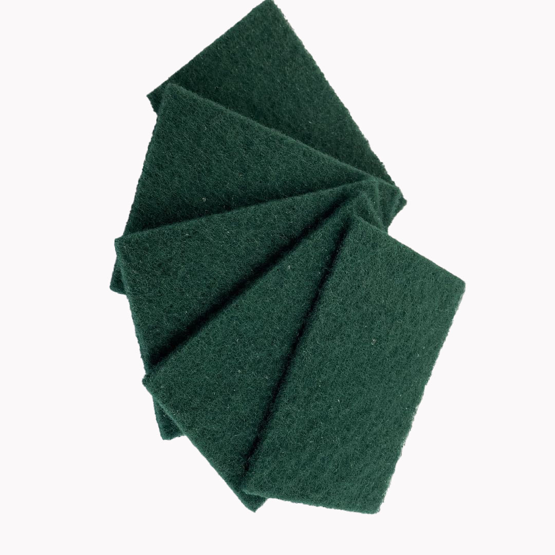 High Quality Cleaning Scrub Dish Industrial Heavy Duty Polyester Adhesive Cleaning Green Scouring Pad