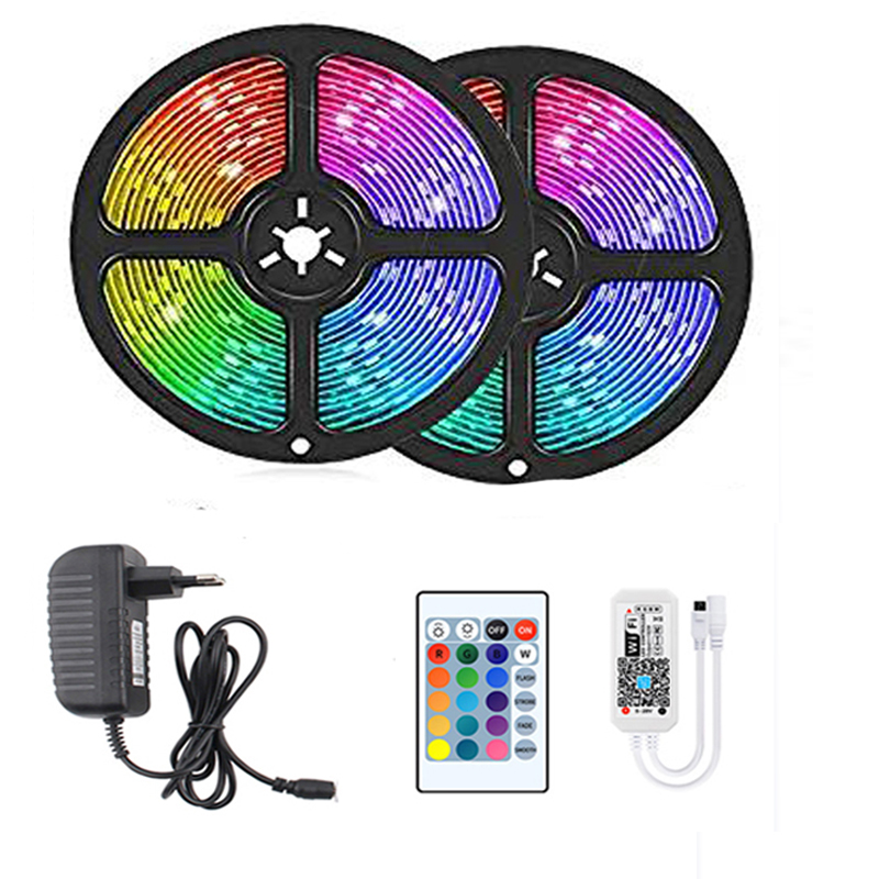 Цветная (RGB) светодиодная лента 5050SMD DC12V Гибкая Светодиодная лампа RGB лента 5 м ТВ на рабочем столе экраном монитора подсветка Диодная лента