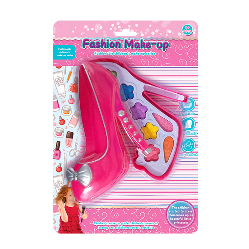 Low price kids high heel fashion girls children's pretend makeup toys set