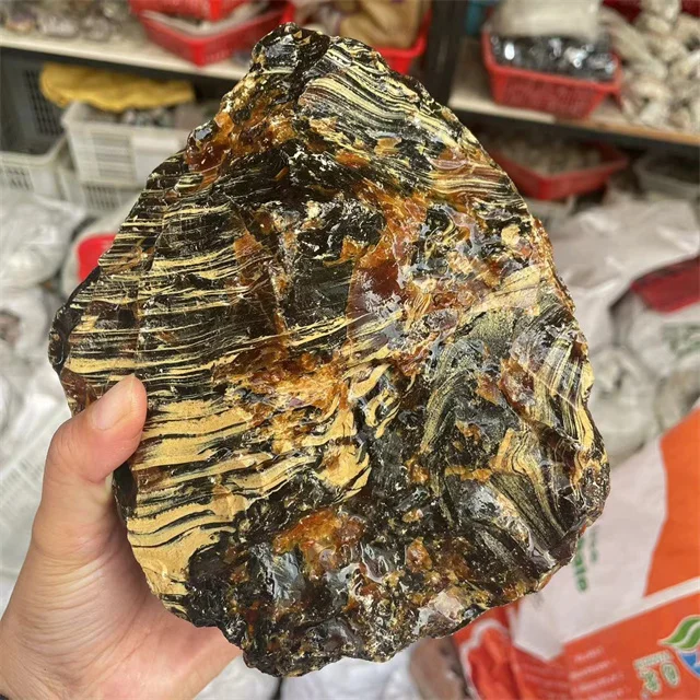 Bulk wholesale High quality big size Minerals in Russian mining areas tree sap natur amber raw gemstones for sale
