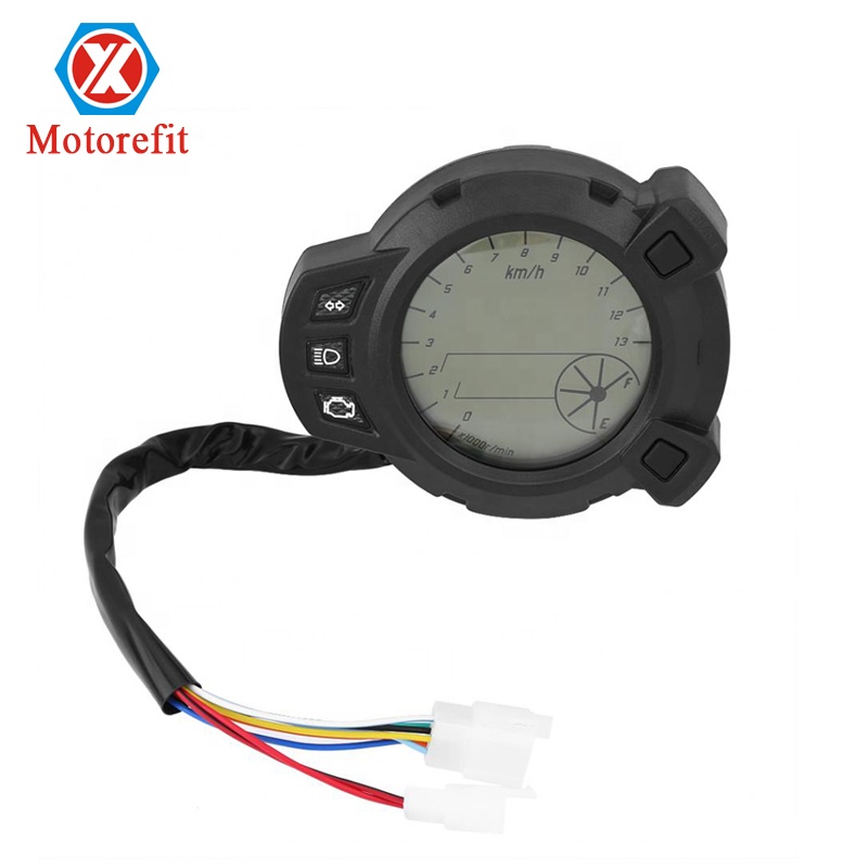 Motorefit 7 цветов мотоцикл цифровой свет ЖК-датчик Спидометр инструменты одометр тахометр подходит для Yamaha BMS125 Mete Новый