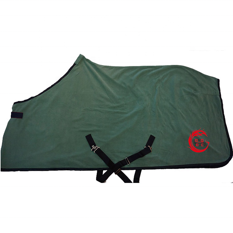 Custom Logo Neck Heavy English Trailer Blanket Equine Equestrian Warm Rugs Breathable Stable Fleece Horse Rug for Horse