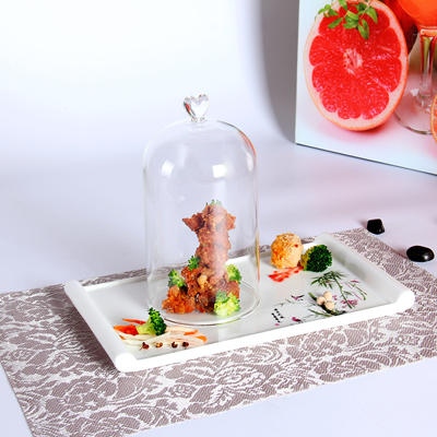 Прозрачный стеклянный купол Love Top, стеклянная посуда для десертов, тортов, цветов, розы, стеклянный купол, стеклянная посуда, посуда