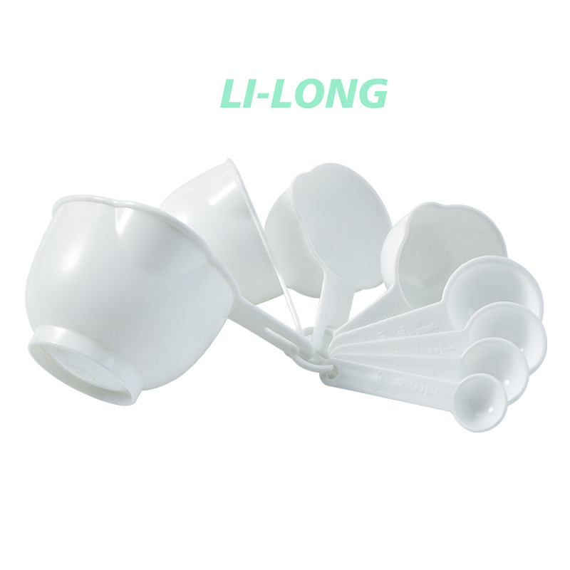 Stock bowl measuring cup measuring spoon set plastic measuring spoon 8-piece set flour spoon DIY cake baking tool