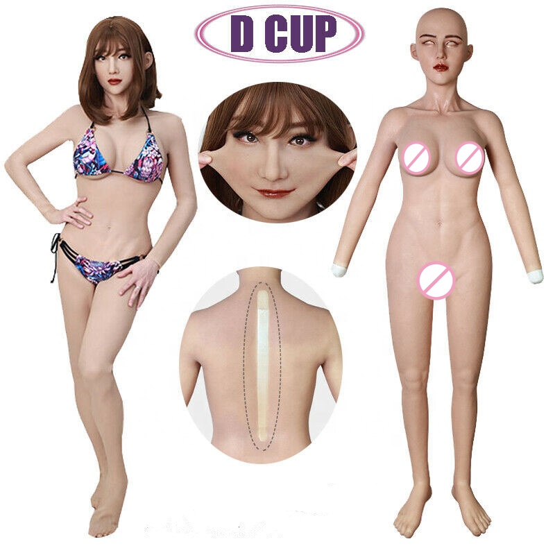 Силиконовый женский боди из киберкожи цельный облегающий Zentai CD TD трансгендер киска форма груди Трансвестит