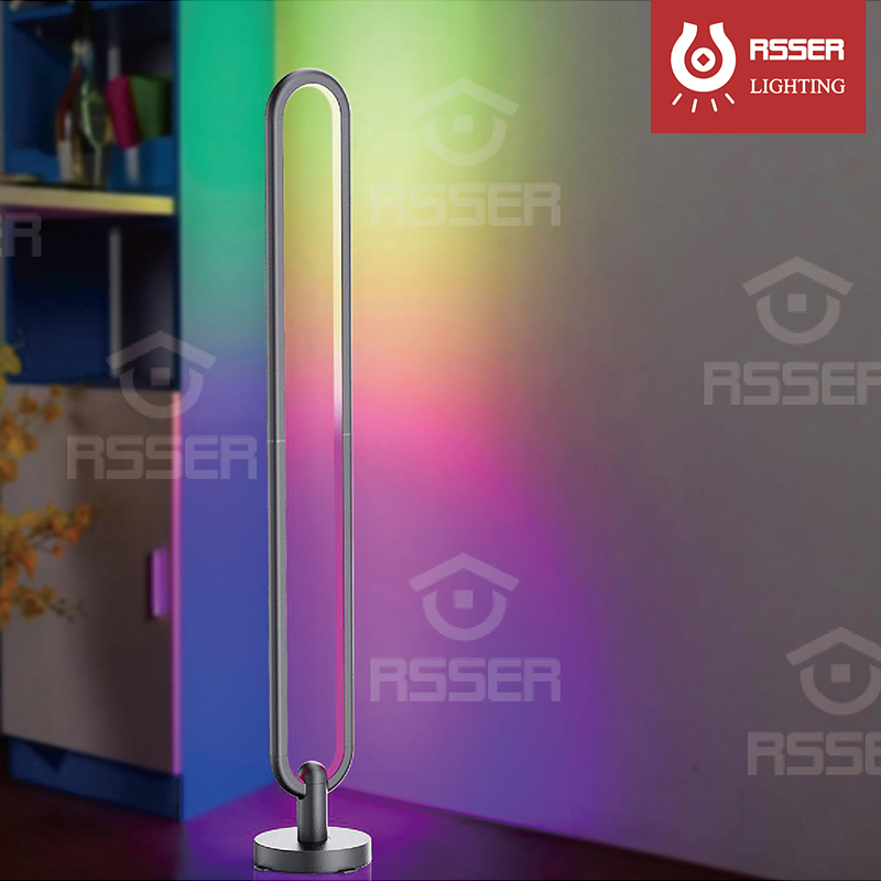 RGB Floor Lamp Indoor Bedroom Living Room Modern Led Floor Lamp Remote Control Led Dimmable Floor Lamp