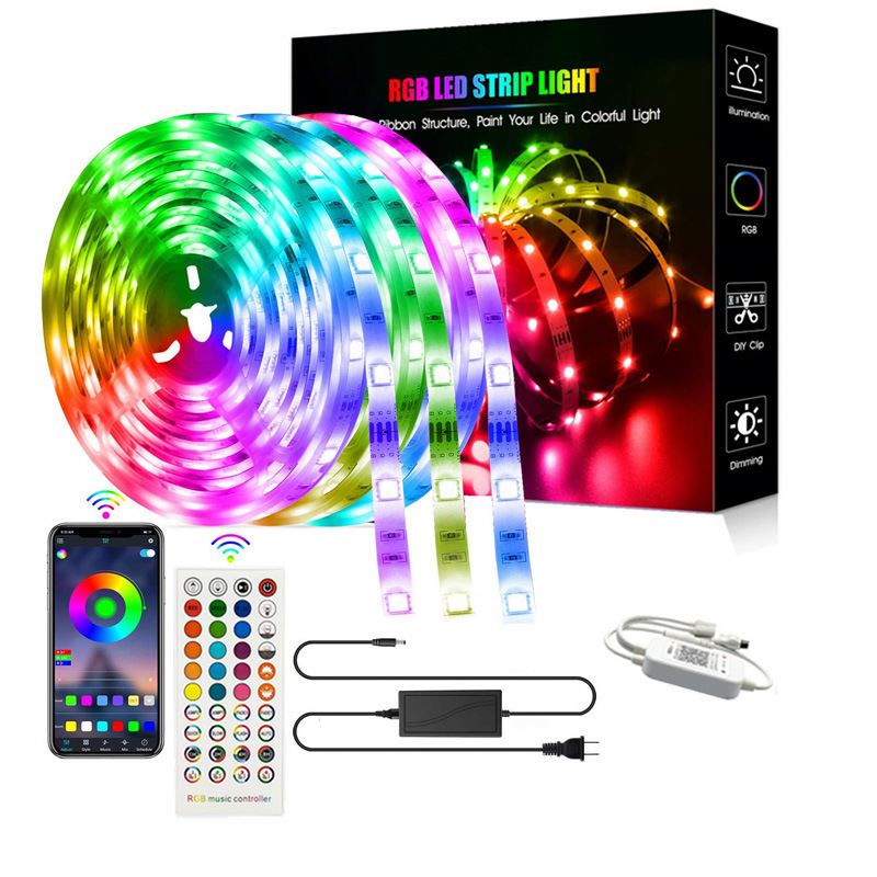 Светодиодная смарт-лента SMD5050 RGB 12 В/24 В/5 В, адресное освещение для Рождественского украшения, освещение KTV