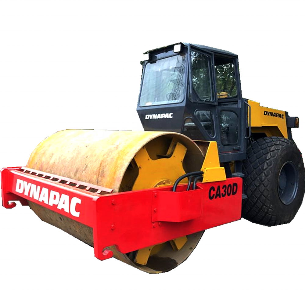 Дешевый б/у дорожный каток Dynapac CA30D/CA25D, используемый каток с одинарной изогнутой шиной, вибрационный каток для оптовой продажи