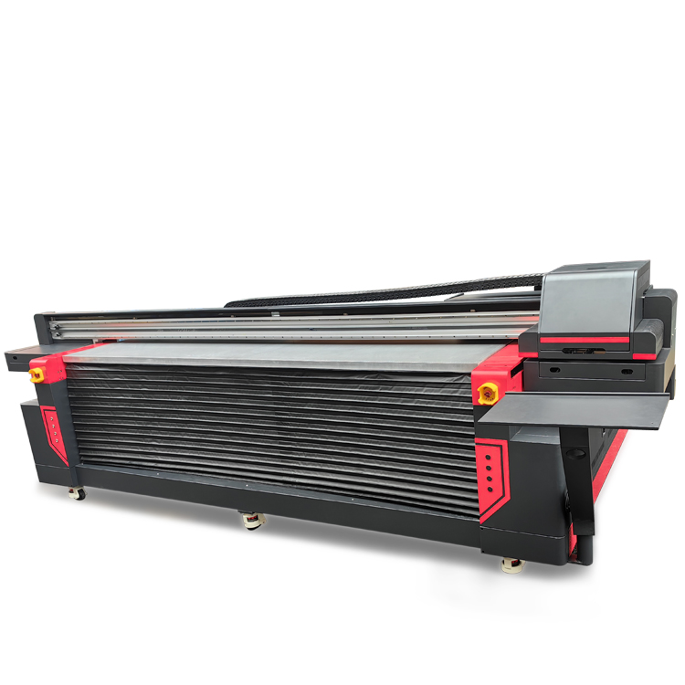 Dual Rail guide 2513 large format digital inkjet uv flatbed printer for glass wood metal traffic road sign