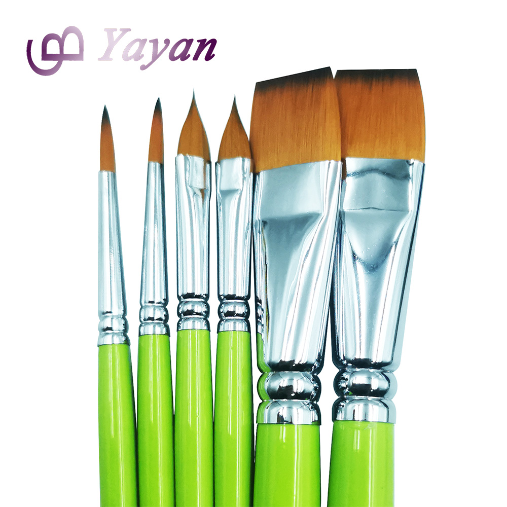 New Design Professional Synthetic Taklon Face And Body Paint Brushes