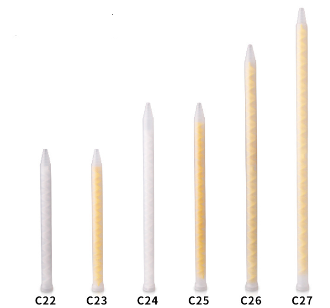 MC6-32 2K Epoxy  Bell-Mount  Epoxy Resin Dispenser Static Mixer Tip Disposable 32 Elements  Mixing Tips