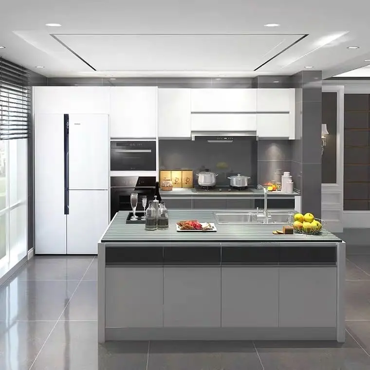 2021 New Design Panel Modern Customized Kitchen Cabinet