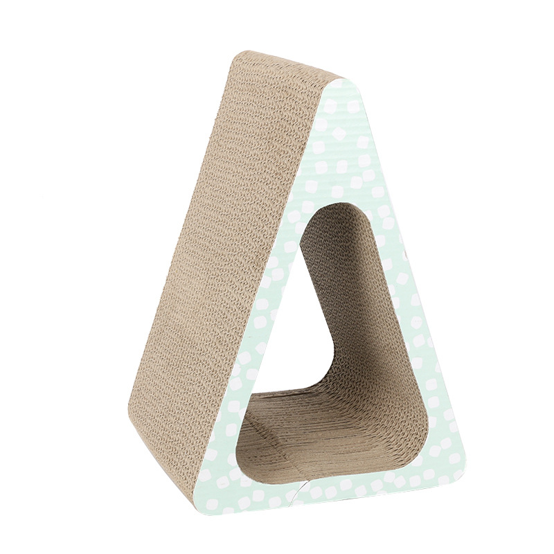 New Triangle Cat Scratcher Scratch Pad Protecting Furniture Hollow Pet Products With Ball Cardboard Pet Scratch Round Cat Toys