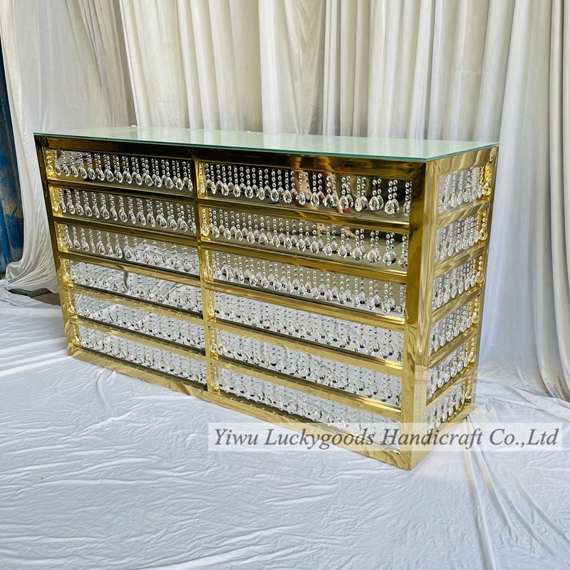CZ210909-1 Luckygoods High Quality New Arrival Bar Table Wedding Decoration Designed Luxury Table
