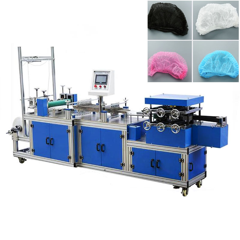 Disposable PP Non Woven Strip Clip Cap Bouffant Head Cover Hair Net Surgical Doctor Hat Round Mob Cap Making Machine