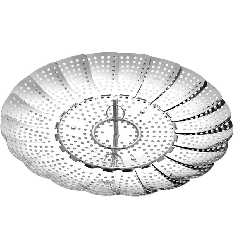 Multifunctional Stainless Steel Folding Retractable Steamer Fruit Basket Storage Steaming Tray Household Steaming Rack