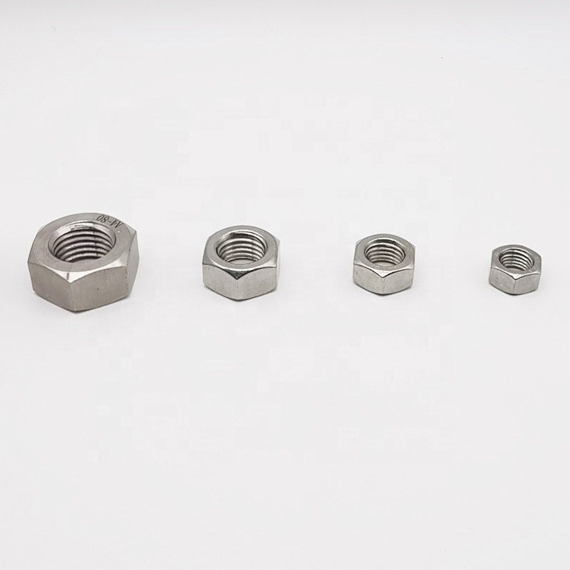 Stainless steel A2 A4 SS304 SS316 hex head nut DIN934 M6 M8 M10 different types of nuts and bolts