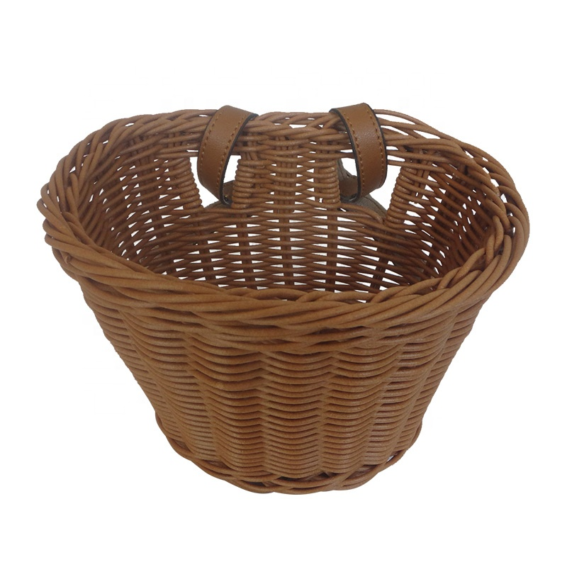 Wholesale High Quality Removable Bicycle Front Basket Wicker Bike Basket