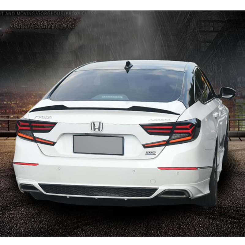 VLAND Factory LED Taillights 2018 Car Rear Lamp Welcome Sequential Turn Signal Fish Bone Style Tail light For Honda Accord
