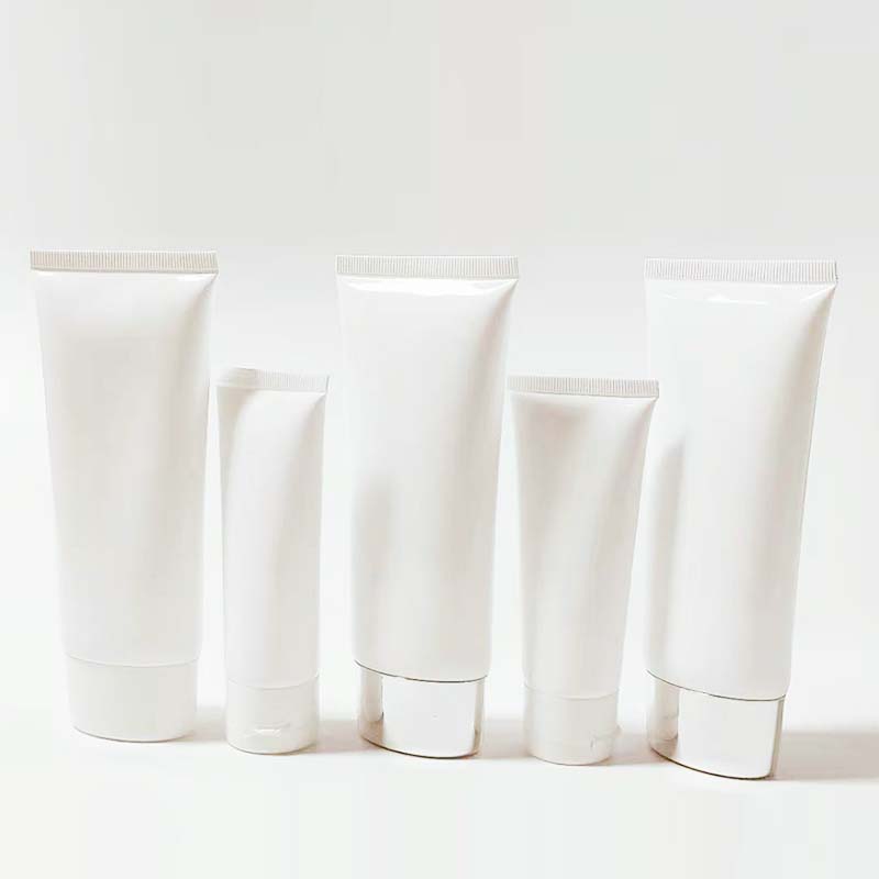 Luxury White 100ml Facial Cleanser Squeeze Tube  Various 50ml Body Lotion Custom Printing Plastic Tubes