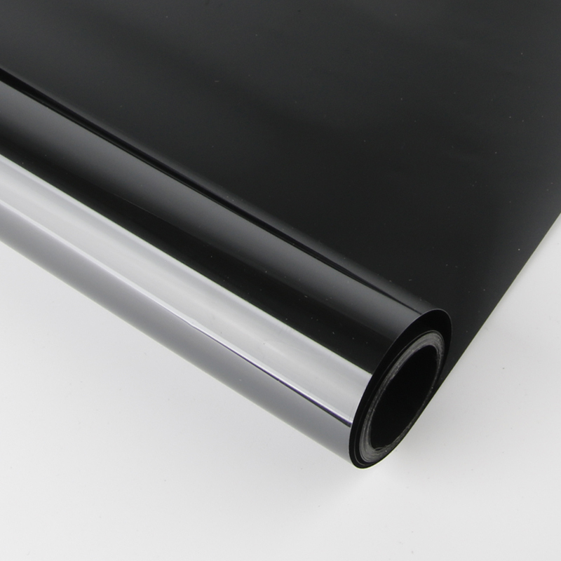One Way Vision Silver Black Titanium Mirror Foil Reflective Privacy Protection Decoration Building Glass Window Tint Solar Film