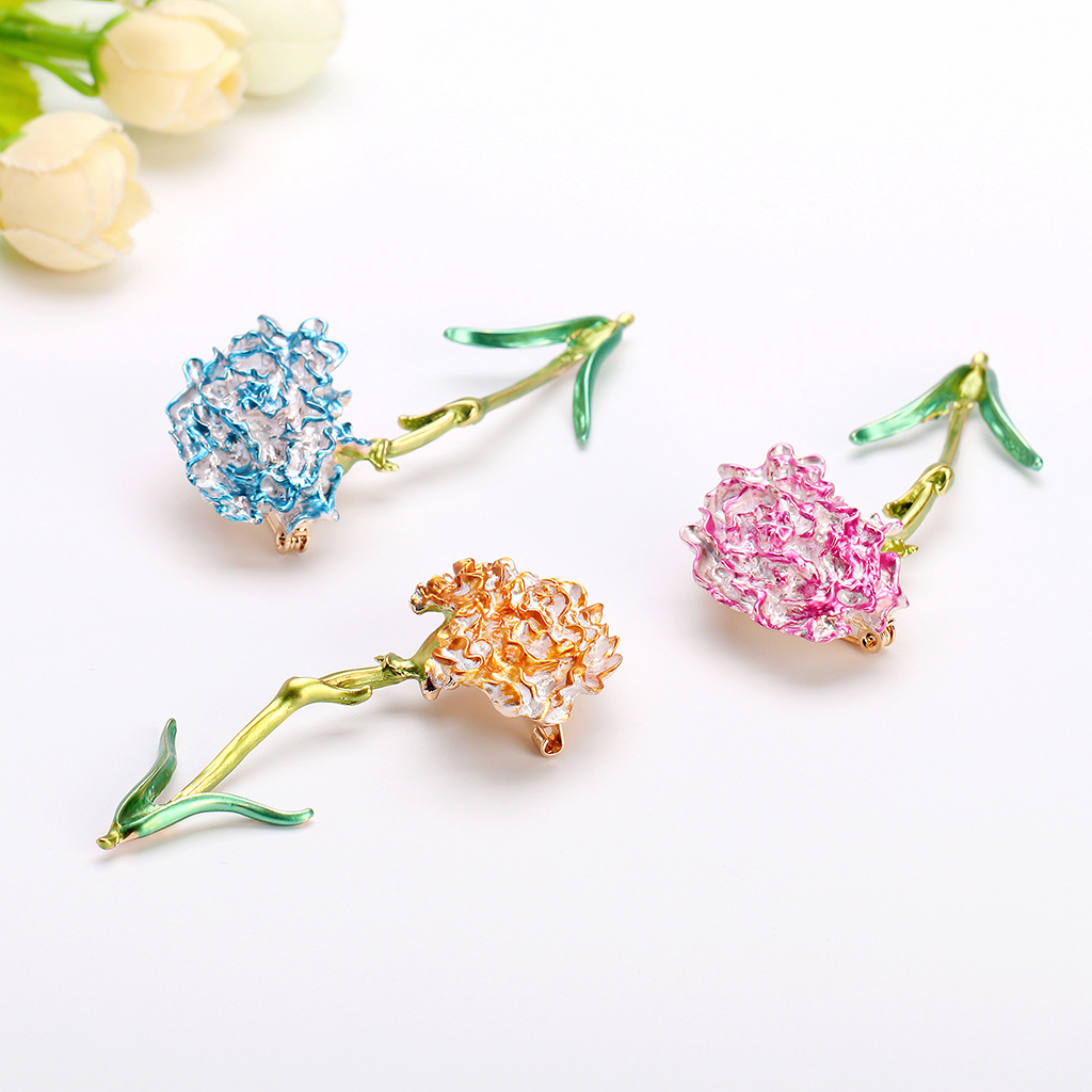 LUOXIN Wholesale Jewelry Accessories Multicolor Flower Sweet Plant Enamel Brooches