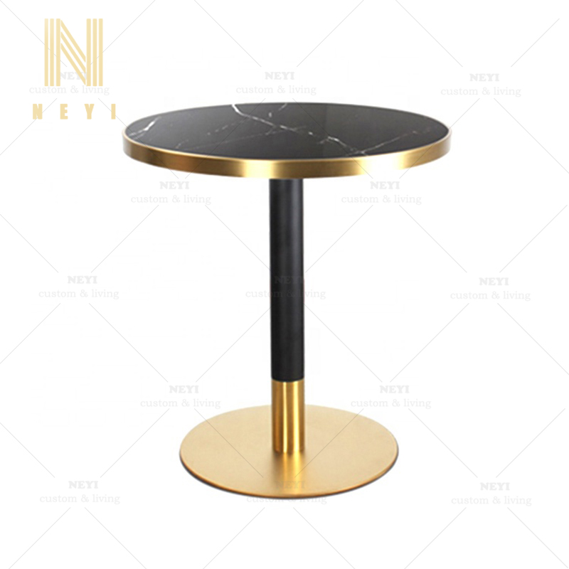 DT218 Luxury Coffee Furniture diner Modern hotel round metal table