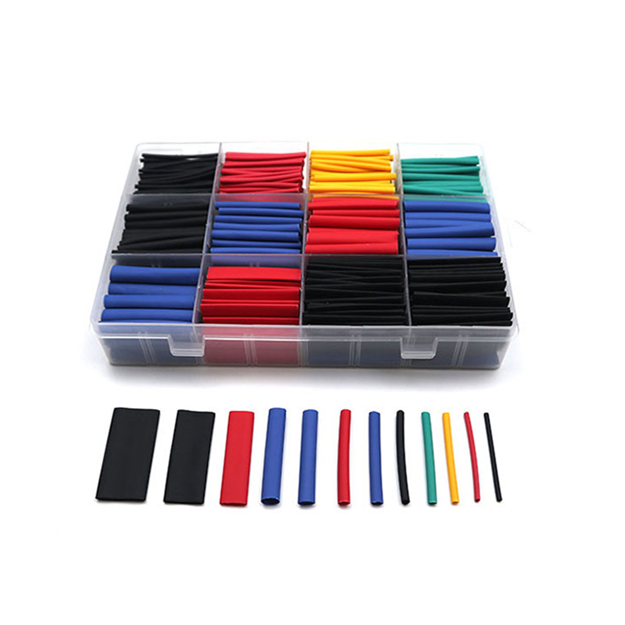 850pcs/set color transparent polyolefin roll pack thin wall pe environmental protection pe heat shrink tube