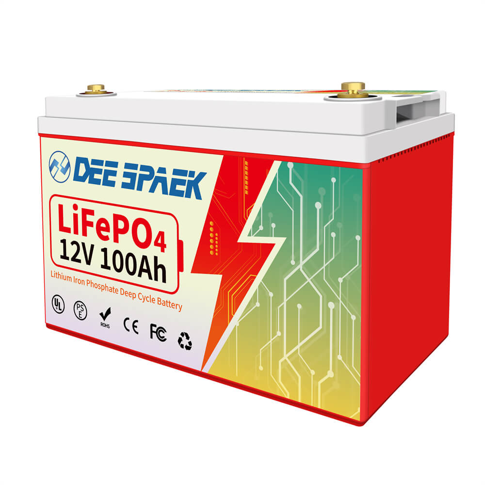 New Coming 12V 100AH LiFePO4 Lithium Battery Built-in Smart BMS For Solar System RV Camping Trolling Motor 12.8v 100Ah